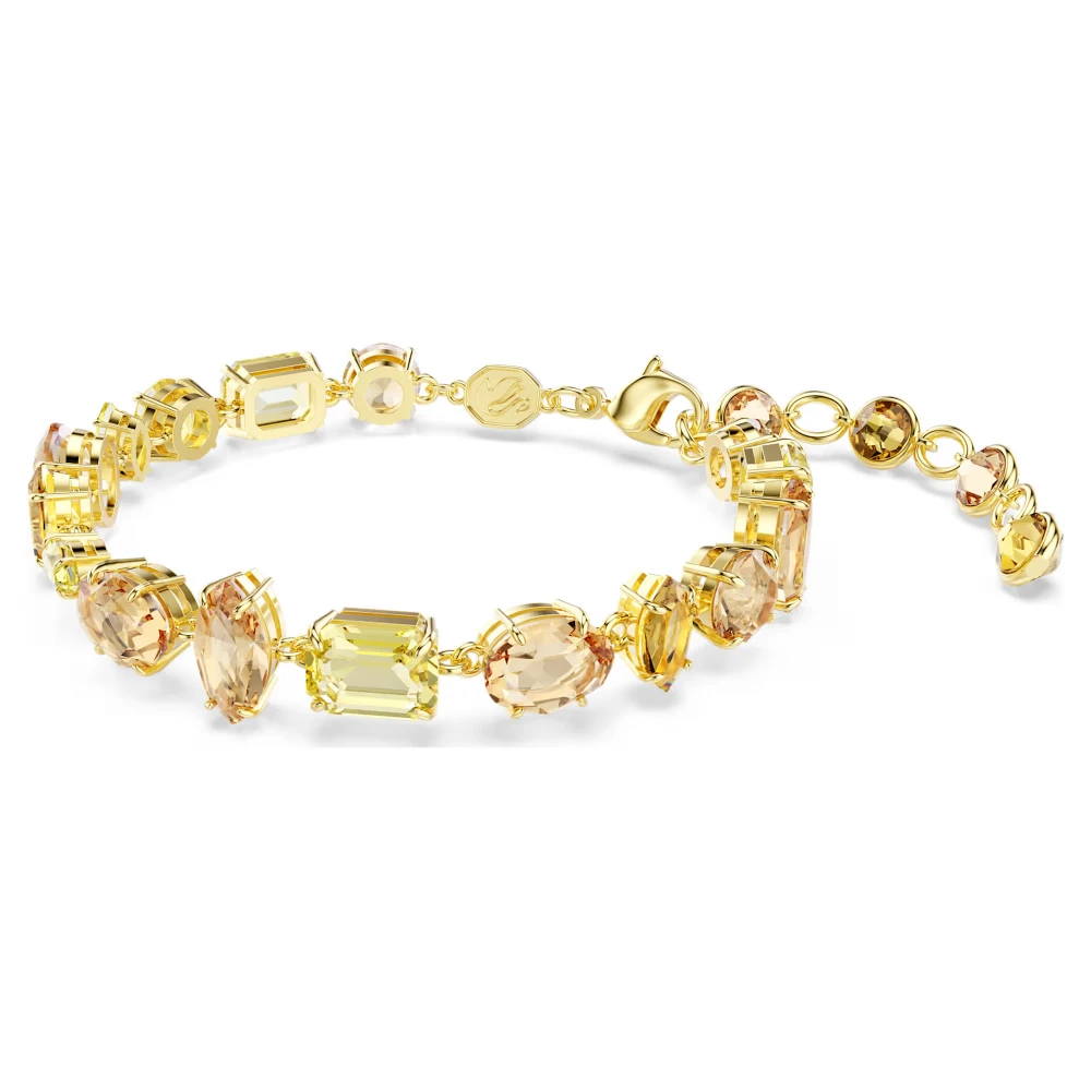 SWAROVSKI Gema Βραχιόλι, Μίξη Κοπών, Κίτρινο, Επιμετάλλωση σε Χρυσό Τόνο 5718072