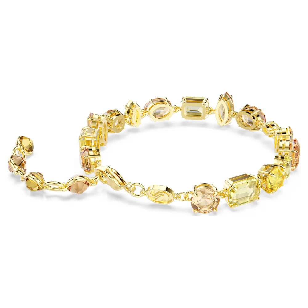 SWAROVSKI Gema Βραχιόλι, Μίξη Κοπών, Κίτρινο, Επιμετάλλωση σε Χρυσό Τόνο 5718072
