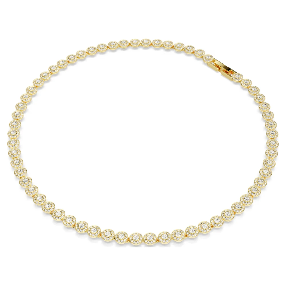 SWAROVSKI Una Angelic Set Στρογγυλή Κοπή, Λευκό, Επιμετάλλωση σε Χρυσό Τόνο 5720506