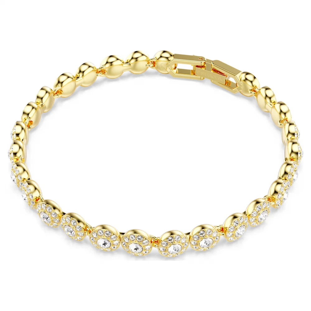 SWAROVSKI Una Angelic Set Στρογγυλή Κοπή, Λευκό, Επιμετάλλωση σε Χρυσό Τόνο 5720506