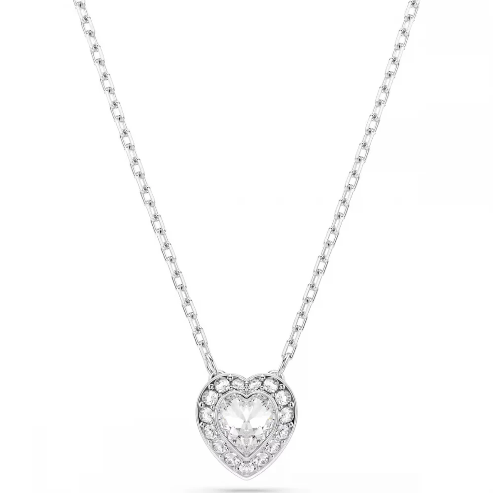 SWAROVSKI Angelic Set, Κοπή Καρδιά, Λευκό, Επιροδιωμένο 5720849