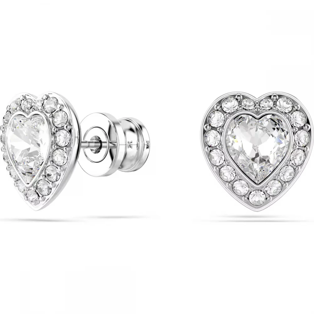 SWAROVSKI Angelic Set, Κοπή Καρδιά, Λευκό, Επιροδιωμένο 5720849