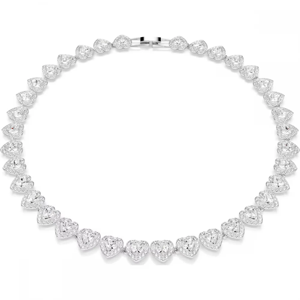 SWAROVSKI Angelic Κολιέ Κοπή "Καρδιά" Λευκό Επιροδιωμένο 5720857