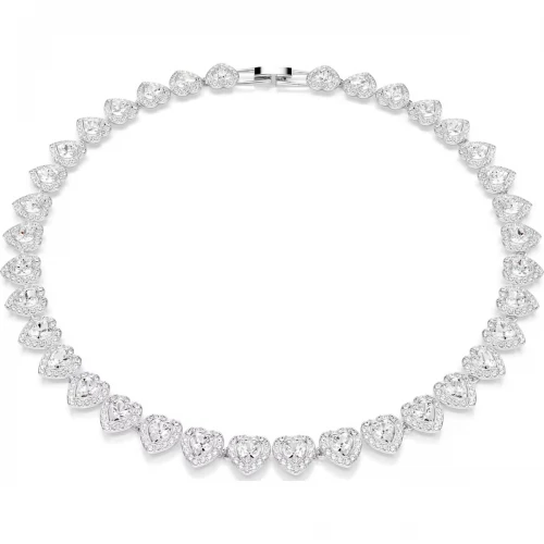 SWAROVSKI Angelic Κολιέ Κοπή "Καρδιά" Λευκό Επιροδιωμένο 5720857