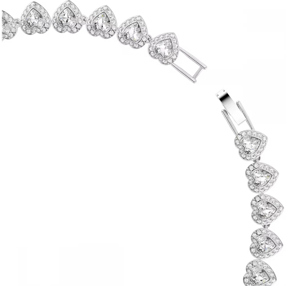 SWAROVSKI Angelic Κολιέ Κοπή "Καρδιά" Λευκό Επιροδιωμένο 5720857