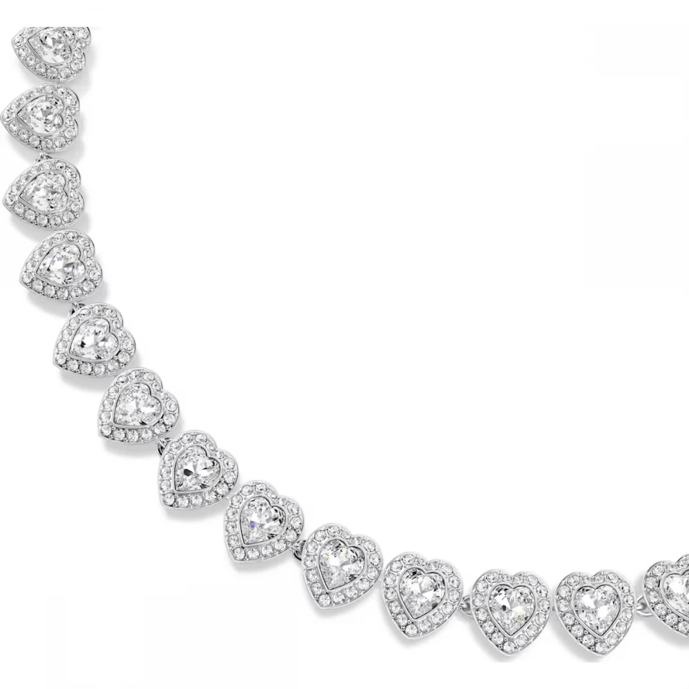 SWAROVSKI Angelic Κολιέ Κοπή "Καρδιά" Λευκό Επιροδιωμένο 5720857