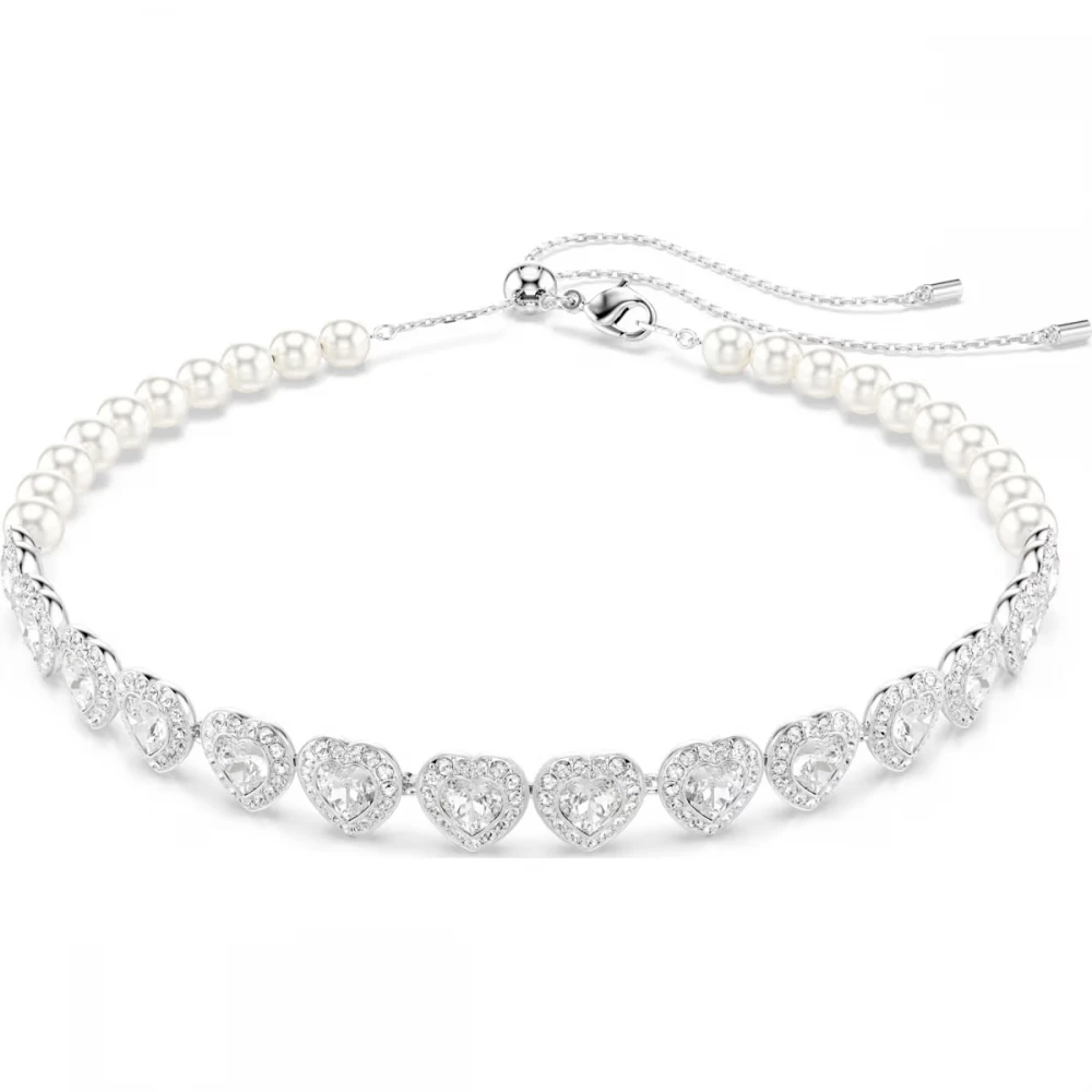 SWAROVSKI Angelic Choker, Κρυστάλλινο μαργαριτάρι, Λευκό, Επιροδιωμένο 5720861