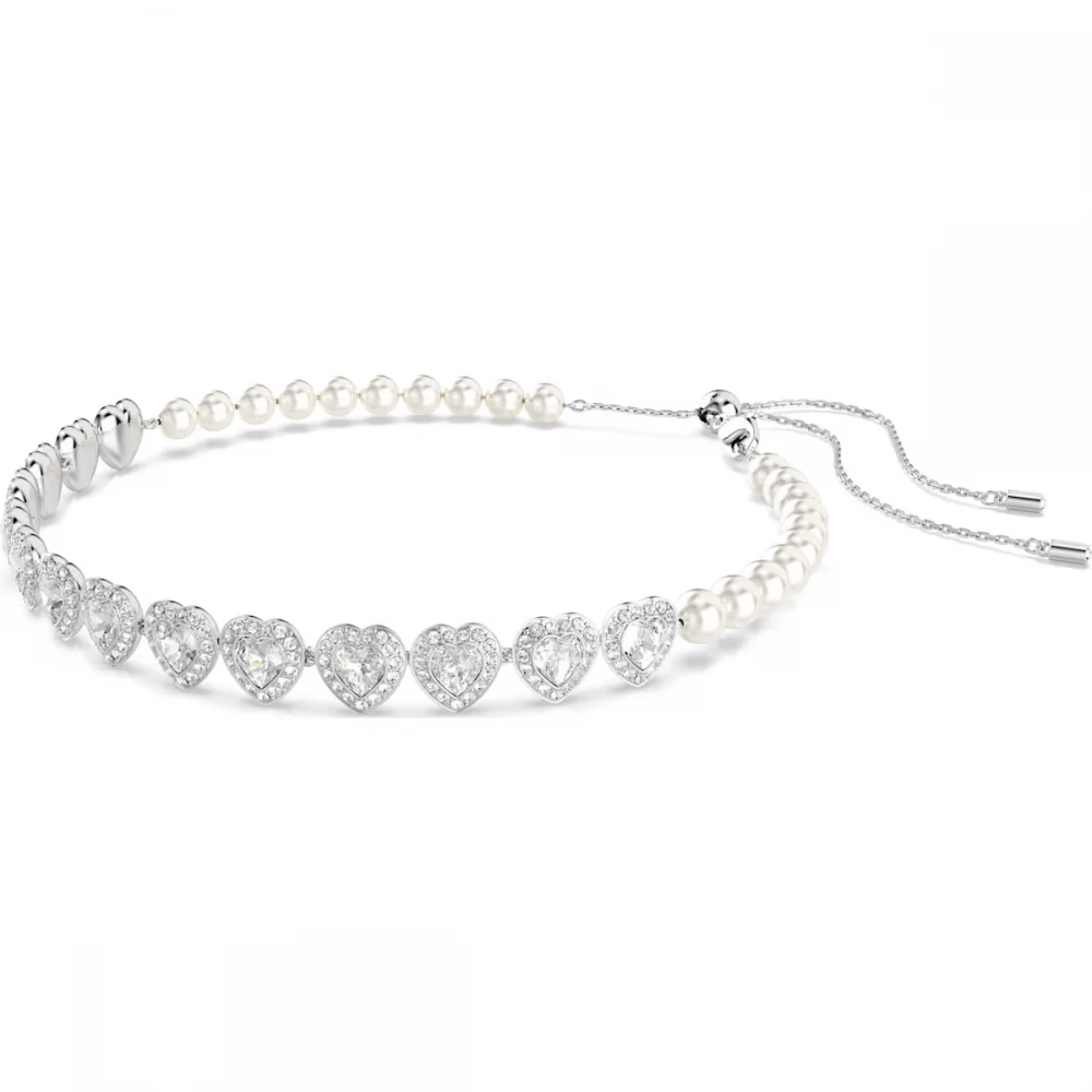 SWAROVSKI Angelic Choker, Κρυστάλλινο μαργαριτάρι, Λευκό, Επιροδιωμένο 5720861