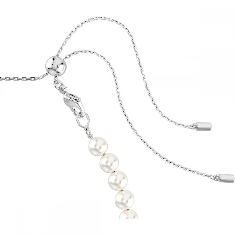 SWAROVSKI Angelic Choker, Κρυστάλλινο μαργαριτάρι, Λευκό, Επιροδιωμένο 5720861