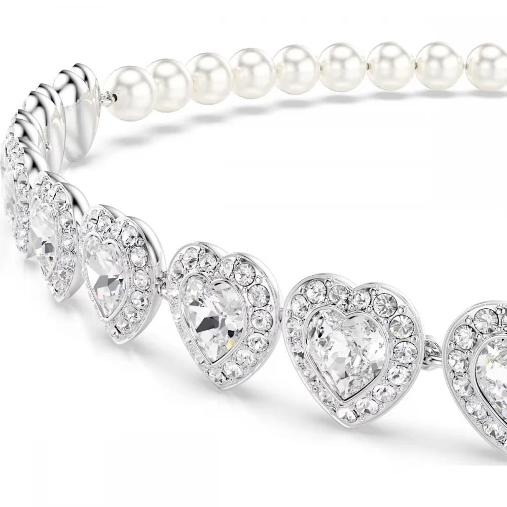 SWAROVSKI Angelic Choker, Κρυστάλλινο μαργαριτάρι, Λευκό, Επιροδιωμένο 5720861