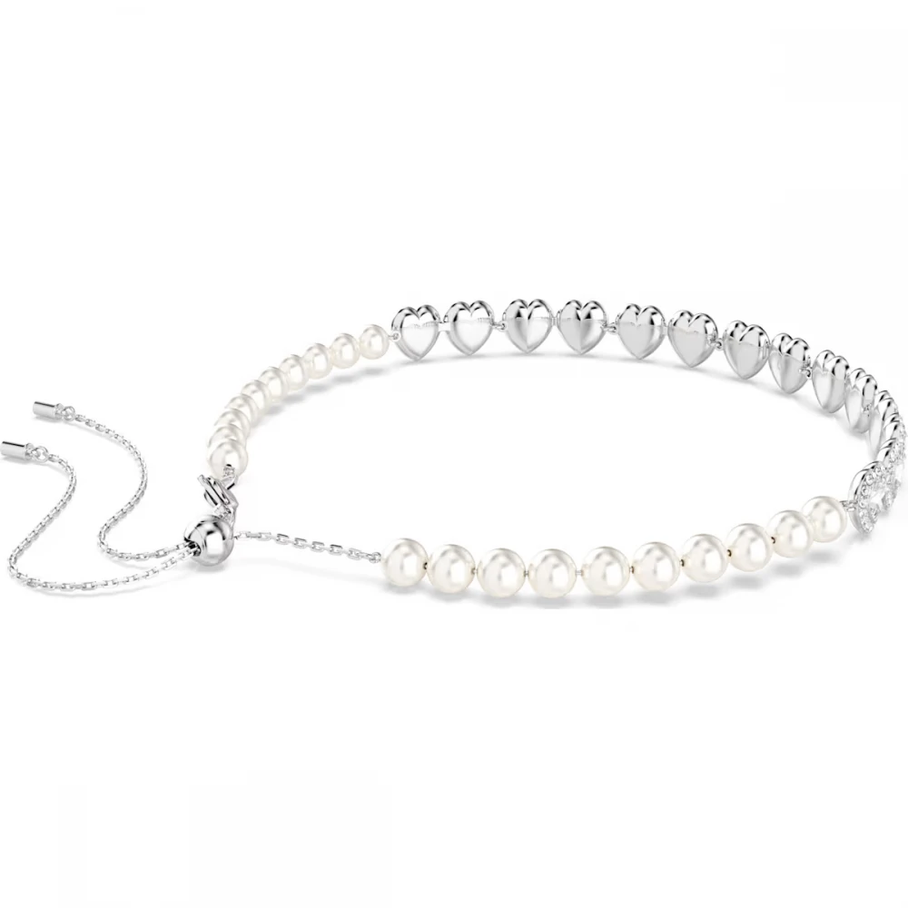 SWAROVSKI Angelic Choker, Κρυστάλλινο μαργαριτάρι, Λευκό, Επιροδιωμένο 5720861