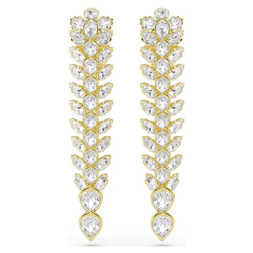 SWAROVSKI Σκουλαρίκια-Σταγόνα Idyllia Λευκά, Μίξη Κοπών, Επιμετάλλωση σε Χρυσό Τόνο 5723138