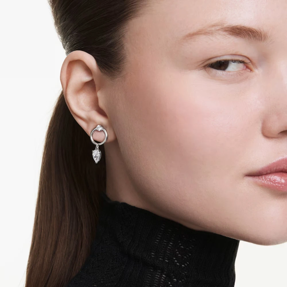 SWAROVSKI Σκουλαρίκια-σταγόνα Mesmera Μίξη Κοπών, Λευκά, Επιμετάλλωση ροδίου 5723177