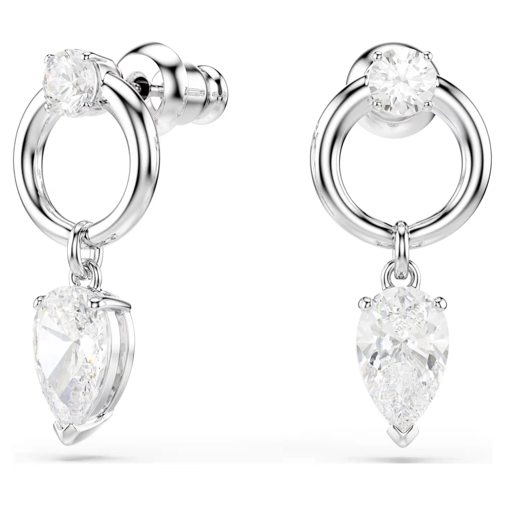 SWAROVSKI Σκουλαρίκια-σταγόνα Mesmera Μίξη Κοπών, Λευκά, Επιμετάλλωση ροδίου 5723177