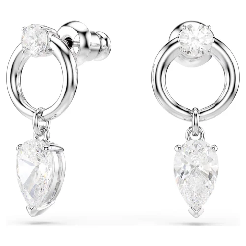 SWAROVSKI Σκουλαρίκια-σταγόνα Mesmera Μίξη Κοπών, Λευκά, Επιμετάλλωση ροδίου 5723177