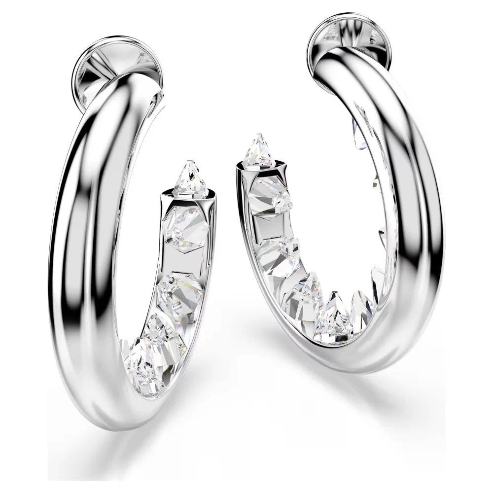 SWAROVSKI Sublima Κρίκοι, Λευκοί, Επιροδιωμένα 5723288