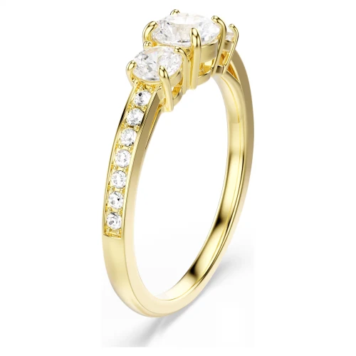 SWAROVSKI Δαχτυλίδι Stilla Attract, Στρογγυλή κοπή, Λευκό, Επιμετάλλωση σε Χρυσό Τόνο 5723294