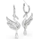 SWAROVSKI Vienna Swan Σκουλαρίκια Κύκνος, Λευκά, Επιροδιωμένα 5723388