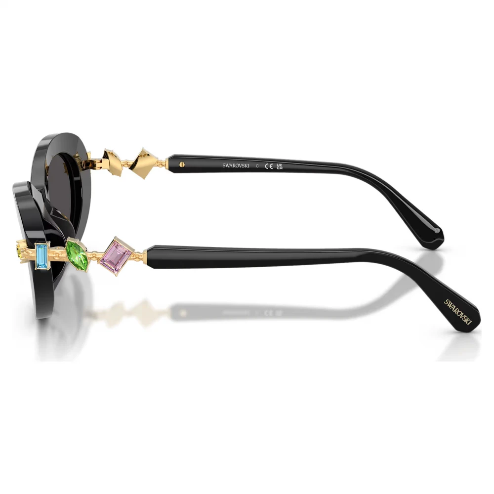 SWAROVSKI Γυαλιά Ηλίου, Μαύρα με Χρυσό τόνο και Κρύσταλλα Swarovski 5724507