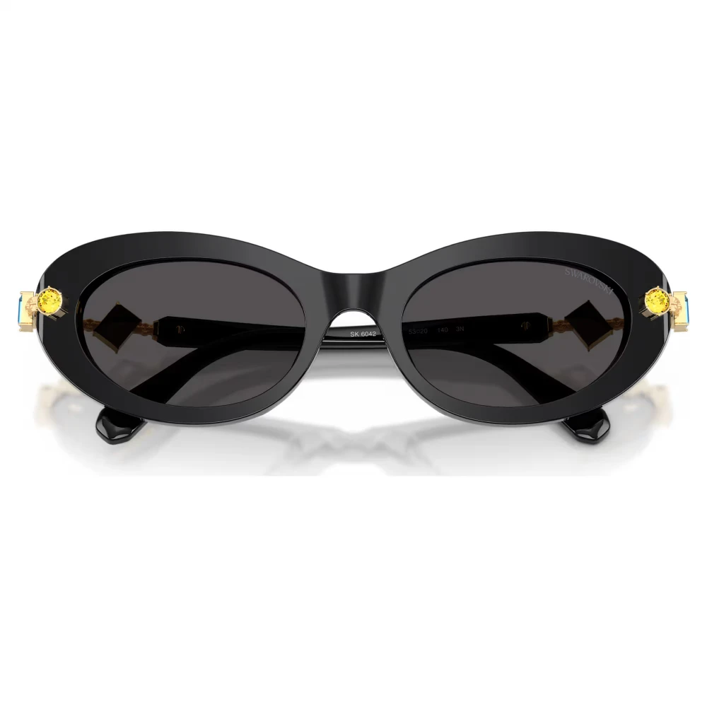 SWAROVSKI Γυαλιά Ηλίου, Μαύρα με Χρυσό τόνο και Κρύσταλλα Swarovski 5724507