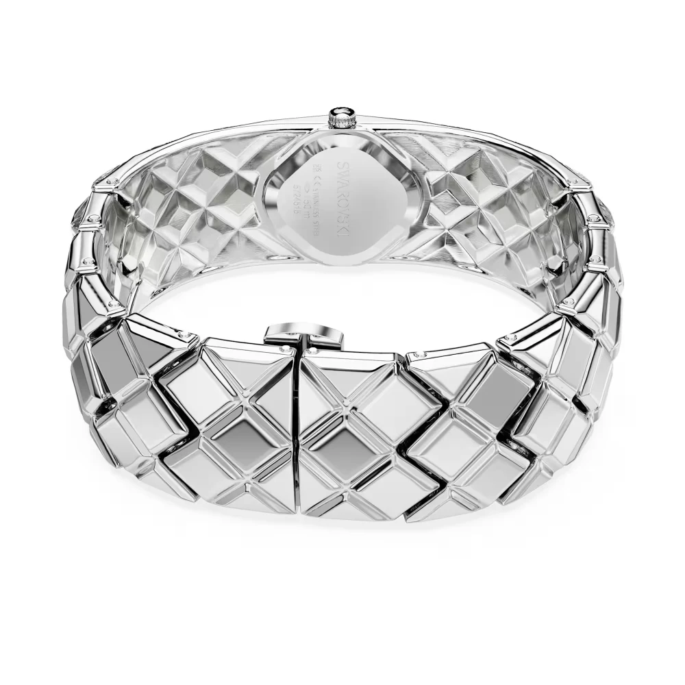 SWAROVSKI Curiosa Bangle, Μπρασελέ από Ανοξείδωτο Ατσάλι και Κρύσταλλα, Ασημί τόνος, 5724515
