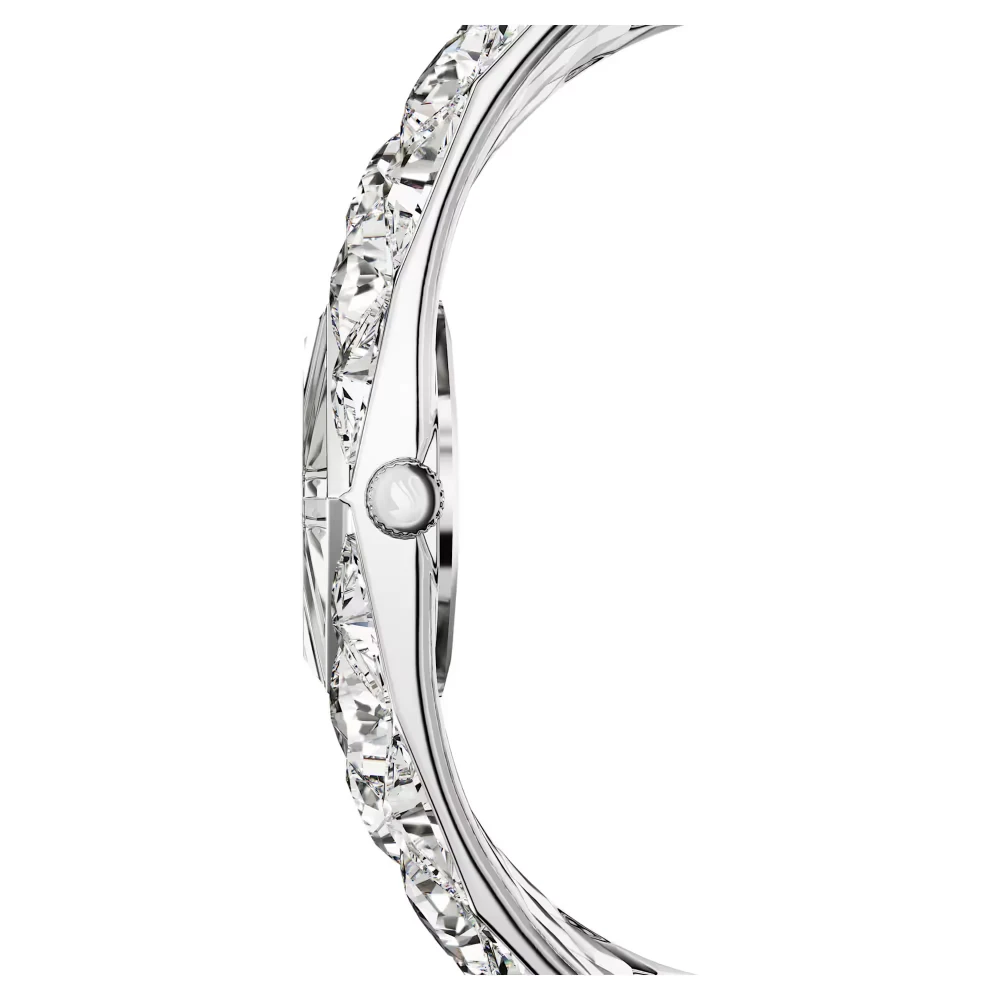 SWAROVSKI Curiosa Bangle, Μπρασελέ από Ανοξείδωτο Ατσάλι και Κρύσταλλα, Ασημί τόνος, 5724515
