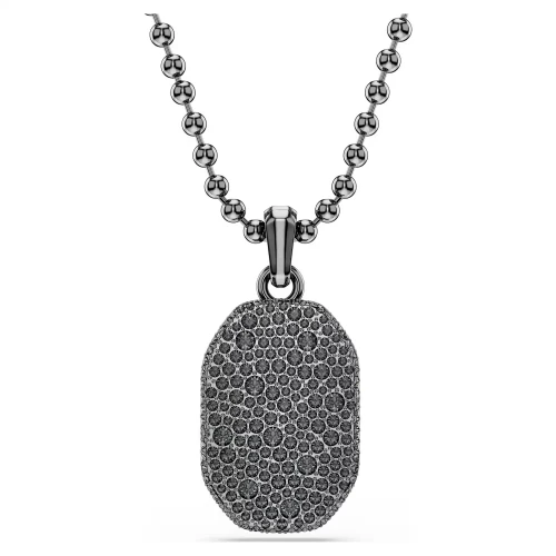 SWAROVSKI Dextera Οκτάγωνο Μενταγιόν με αλυσίδα, Μαύρο, Στρογγυλή Κοπή Επιρουθηνιωμένο 5724595