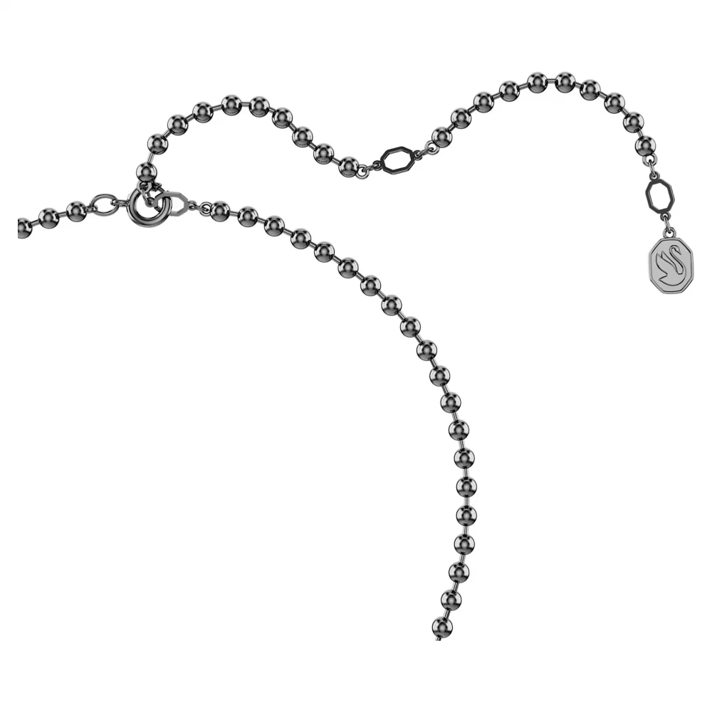 SWAROVSKI Dextera Οκτάγωνο Μενταγιόν με αλυσίδα, Μαύρο, Στρογγυλή Κοπή Επιρουθηνιωμένο 5724595