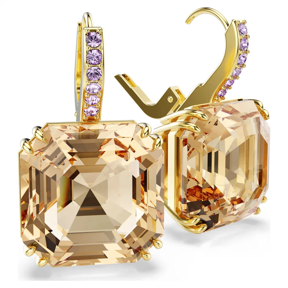 SWAROVSKI Millenia Σκουλαρίκια-σταγόνα Μίξη Κοπών, Καραμελέ Χρώμα Χρυσός Τόνος 5725744