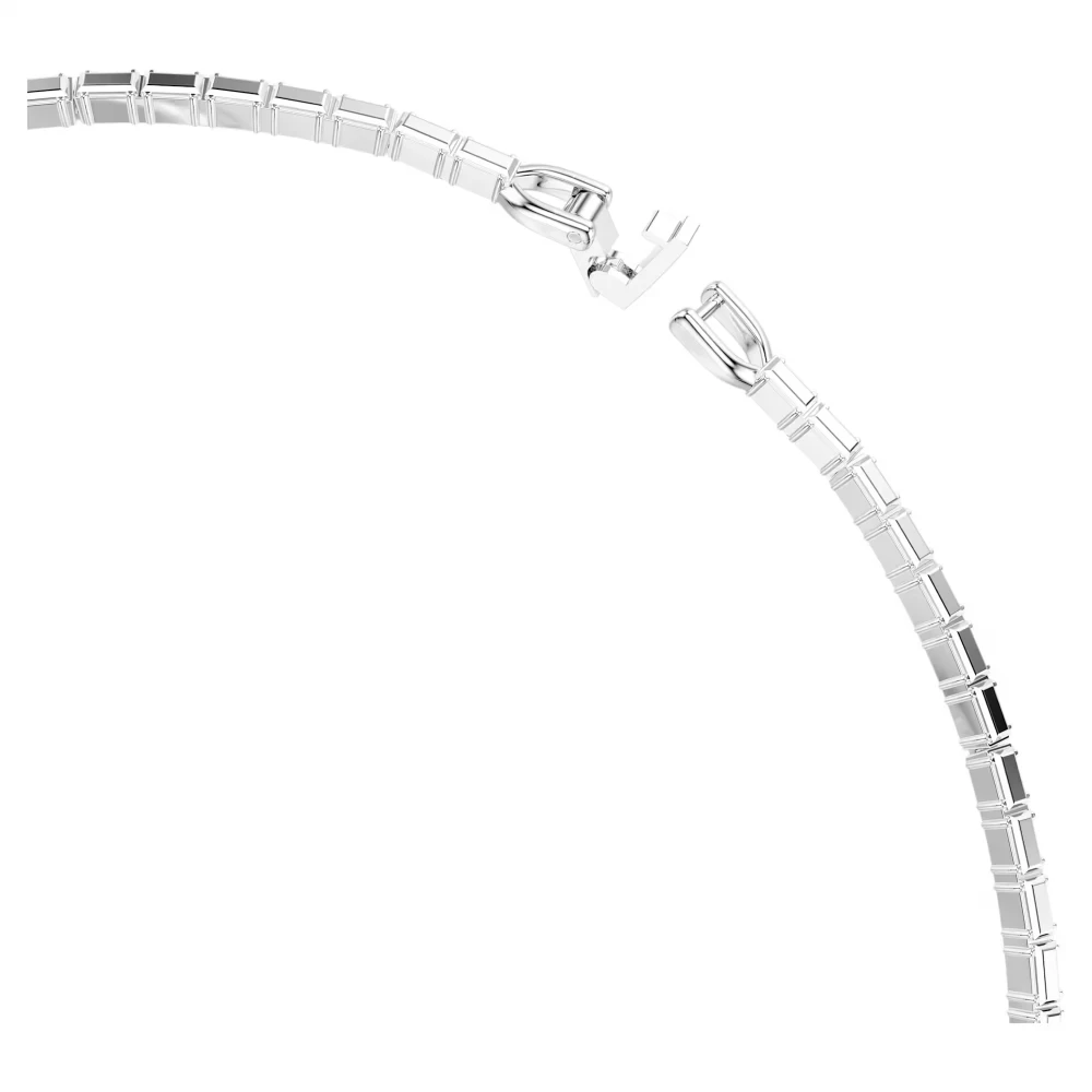 SWAROVSKI Κολιέ Matrix Baguette κοπή, Λευκό, Επιμετάλλωση ροδίου 5727111