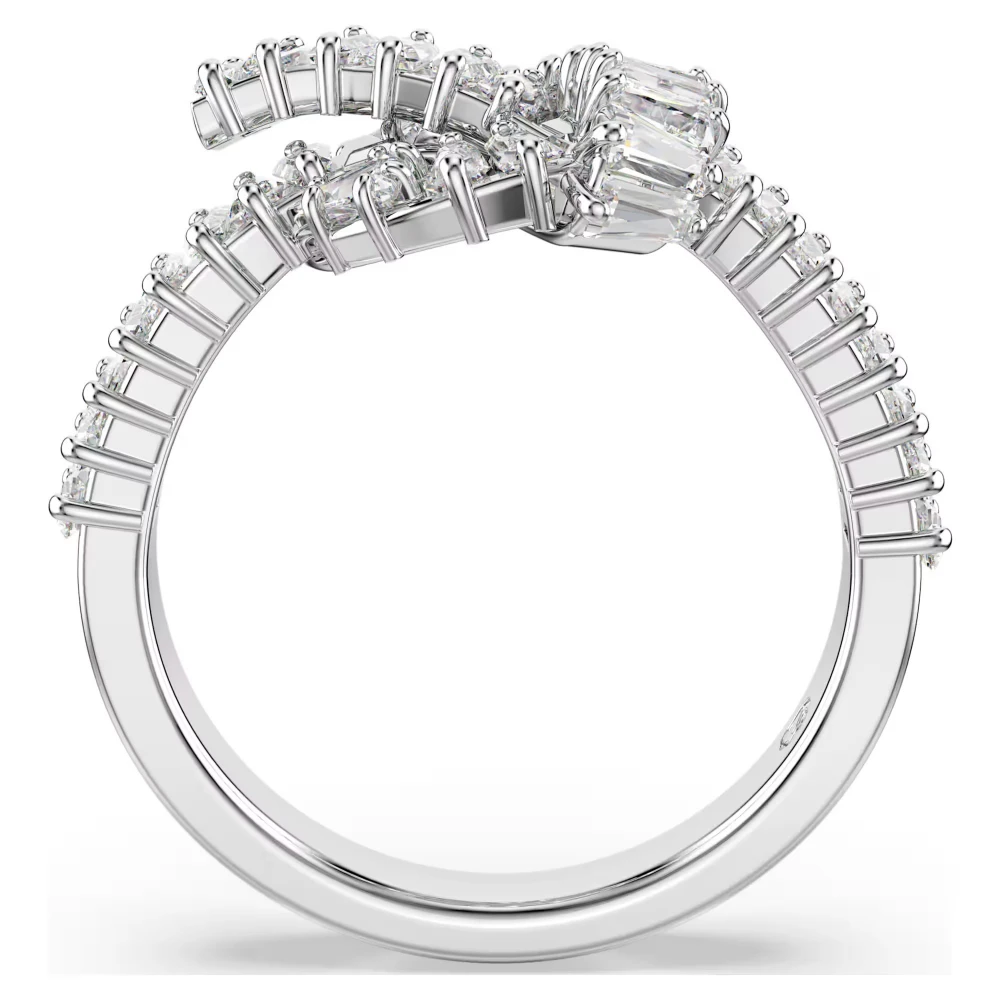 SWAROVSKI Matrix Δαχτυλίδι Λευκό, Κοπή Baguette, Κόμπος, Επιμετάλλωση Ροδίου 5727119