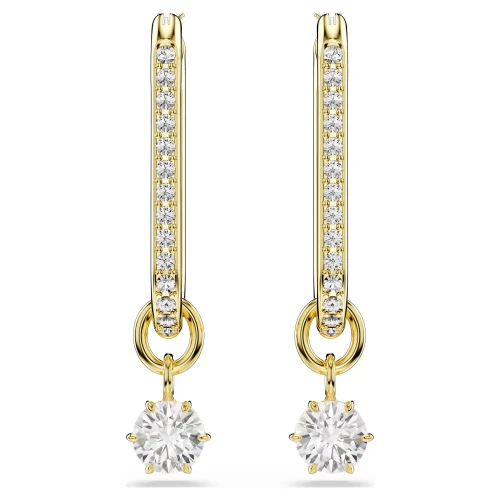 SWAROVSKI Constella Σκουλαρίκια-σταγόνα Στρογγυλή κοπή, Λευκά, Επιχρυσωμένα 5728587