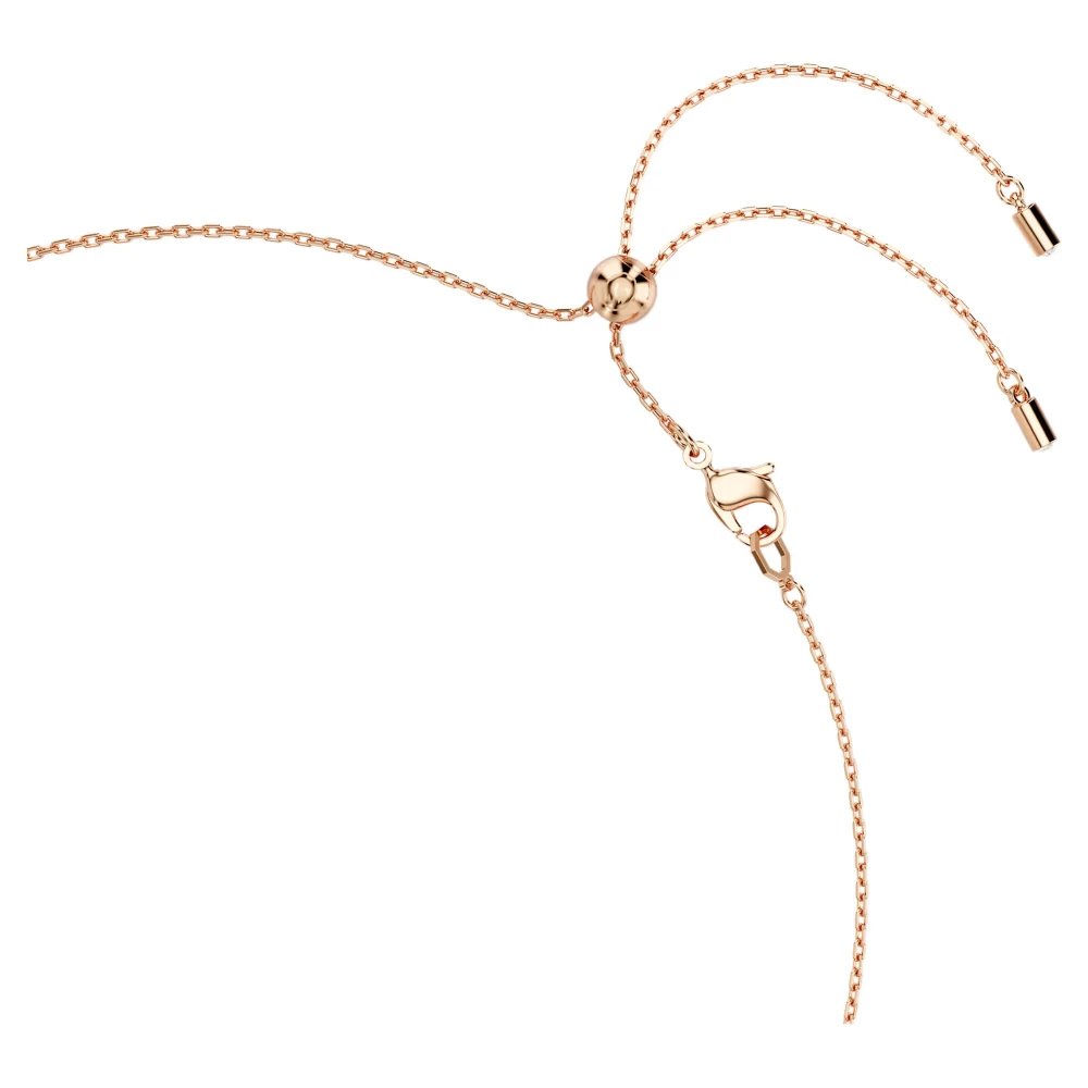 SWAROVSKI Constella Κολιέ Crystal pearls Στρογγυλή κοπή, Λευκό, Επιμετάλλωση σε Ροζ Χρυσό 5729504