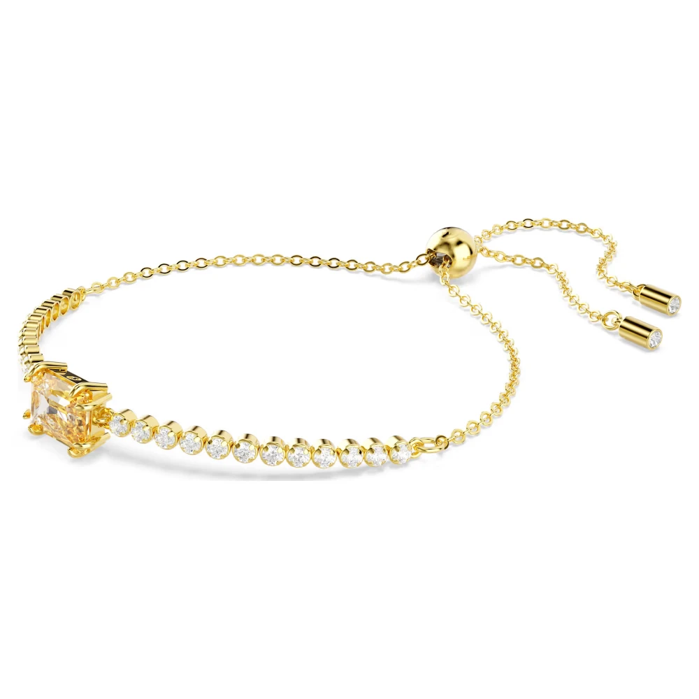 SWAROVSKI Matrix Tennis Βραχιόλι Μίξη Κοπών, Λευκό, Επιμετάλλωση σε Χρυσαφί Τόνο 5730699