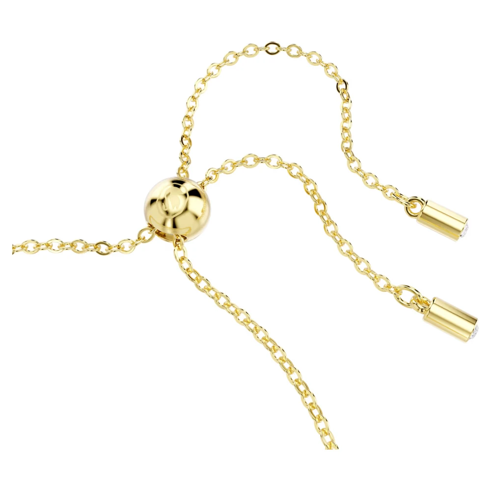 SWAROVSKI Matrix Tennis Βραχιόλι Μίξη Κοπών, Λευκό, Επιμετάλλωση σε Χρυσαφί Τόνο 5730699