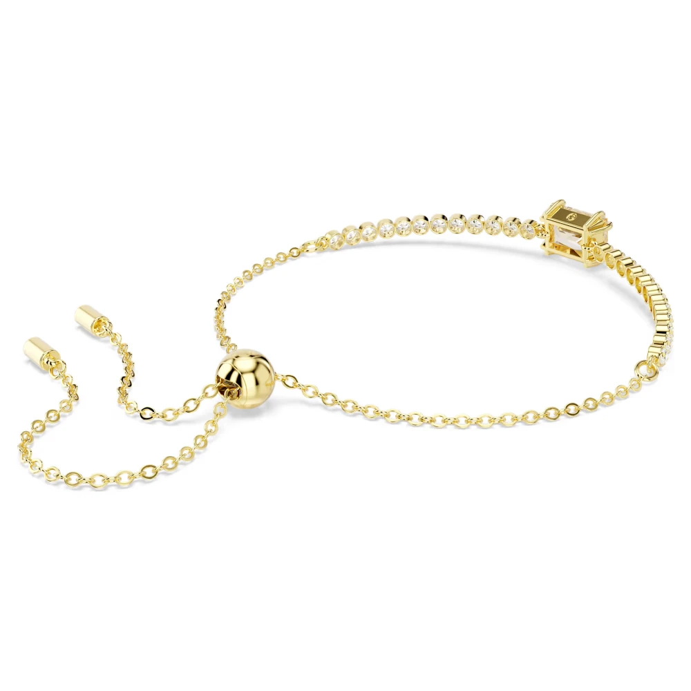 SWAROVSKI Matrix Tennis Βραχιόλι Μίξη Κοπών, Λευκό, Επιμετάλλωση σε Χρυσαφί Τόνο 5730699