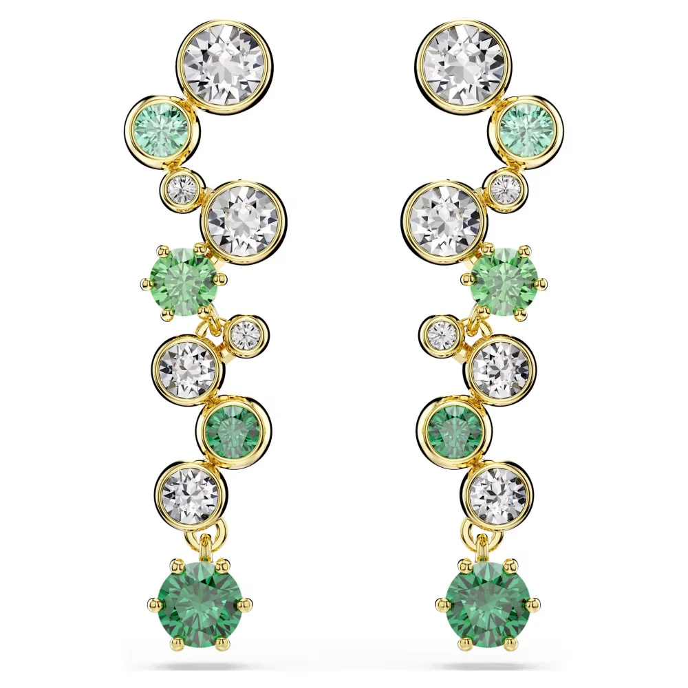 SWAROVSKI Constella Σκουλαρίκια-σταγόνα Μίξη Κοπών, Πράσινα, Επιχρυσωμένα 5732248