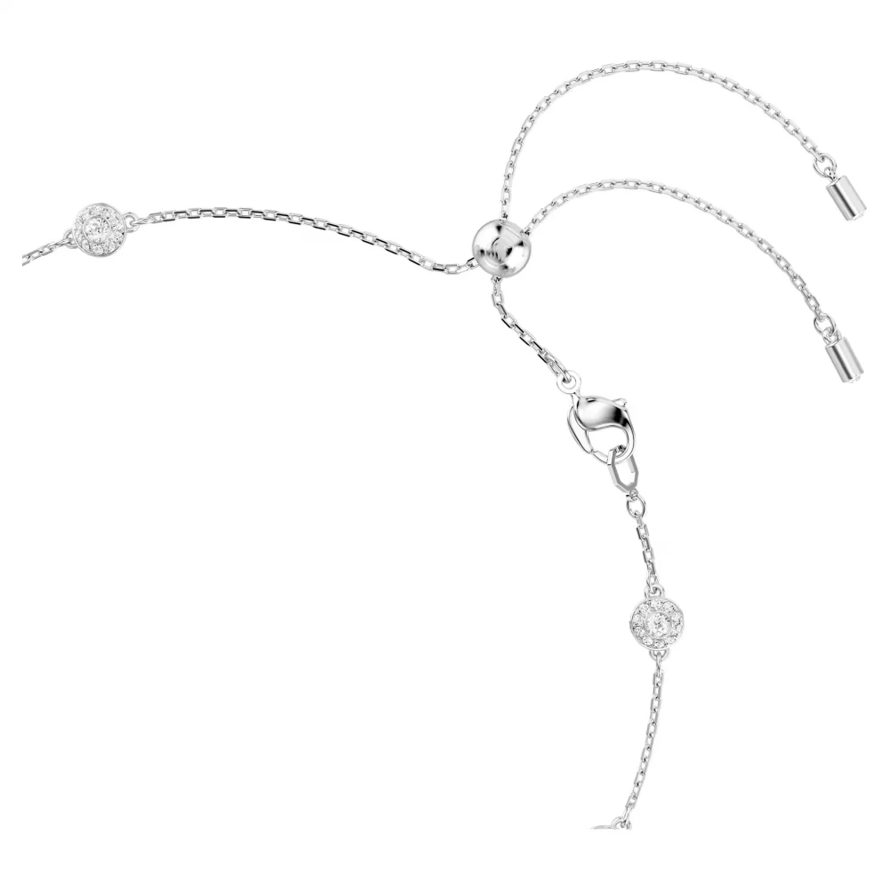 SWAROVSKI Una Angelic Κολιέ, Στρογγυλή κοπή, Λευκό, Διπλής Όψης Επιροδιωμένο 5732275