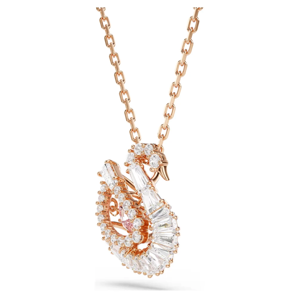 SWAROVSKI Swan Κολιέ Κύκνος, Μίξη Κοπών, Ροζ, Ροζ-Χρυσό 5732414