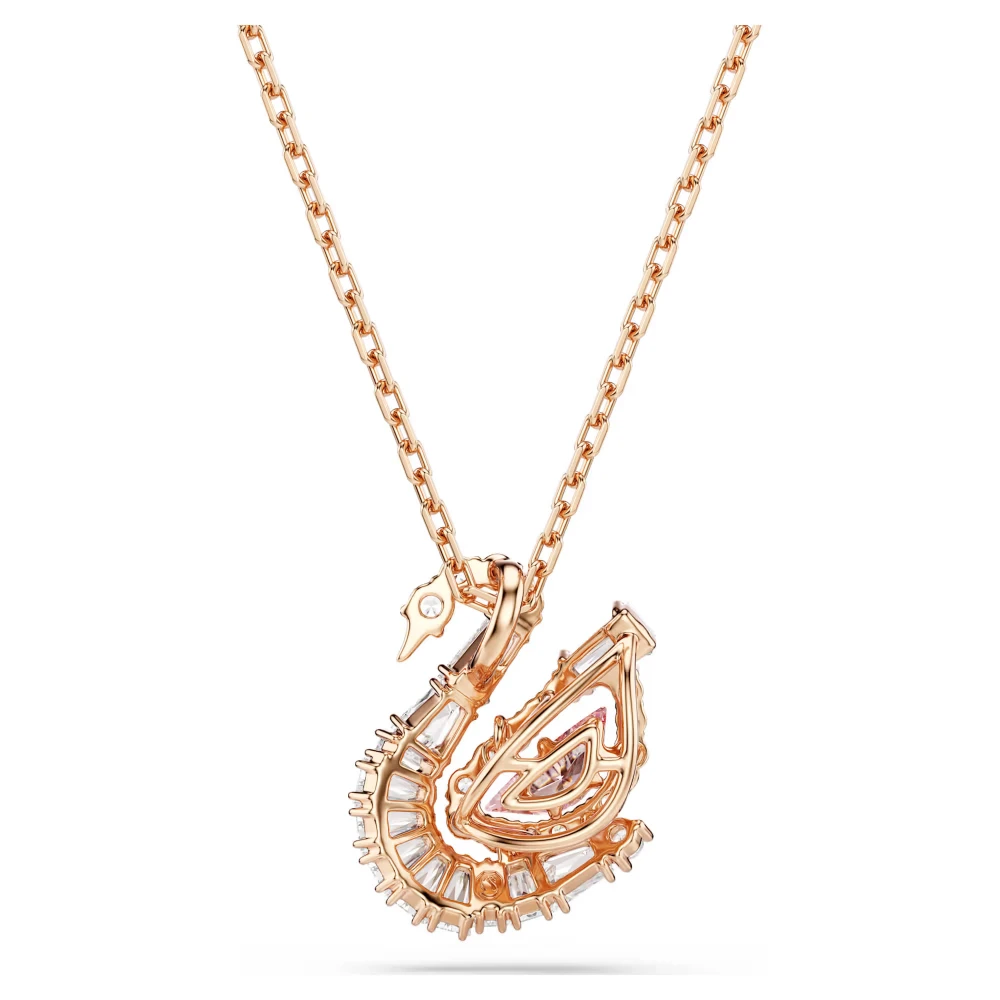 SWAROVSKI Swan Κολιέ Κύκνος, Μίξη Κοπών, Ροζ, Ροζ-Χρυσό 5732414