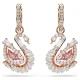 SWAROVSKI Σκουλαρίκια-Σταγόνα Swan Pave, Ροζ, Επιμετάλλωση σε ροζ χρυσό τόνο 5732415