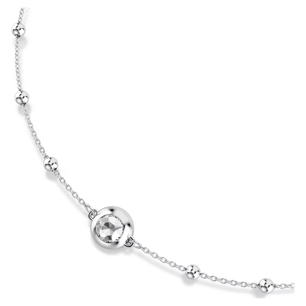 SWAROVSKI Una Angelic Κολιέ, Στρογγυλή κοπή, Λευκό, Διπλής Όψης Επιροδιωμένο 5733116