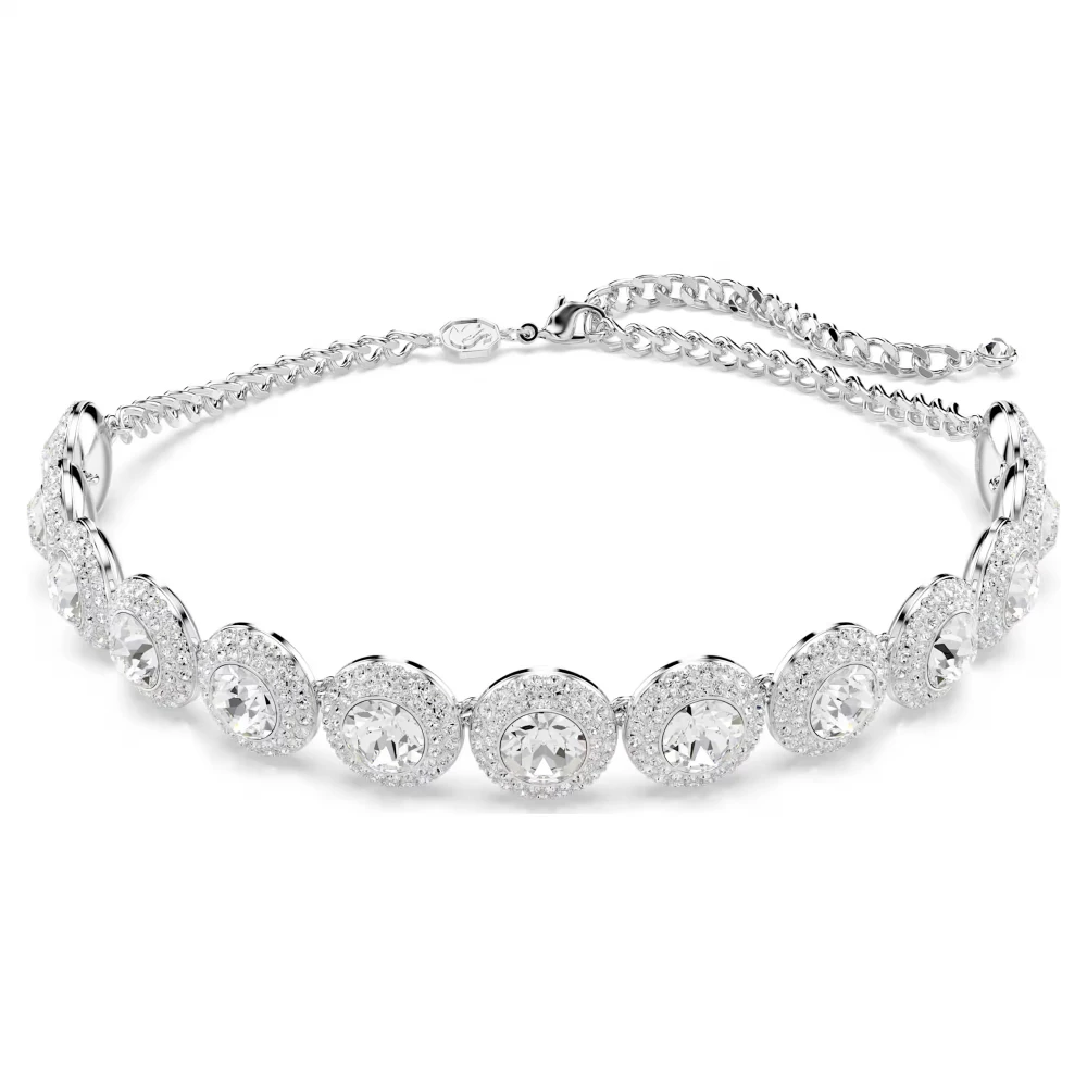 SWAROVSKI Una Angelic Τσόκερ, Στρογγυλή κοπή, Λευκό, Επιροδιωμένο 5733194
