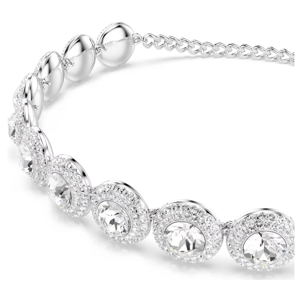 SWAROVSKI Una Angelic Τσόκερ, Στρογγυλή κοπή, Λευκό, Επιροδιωμένο 5733194
