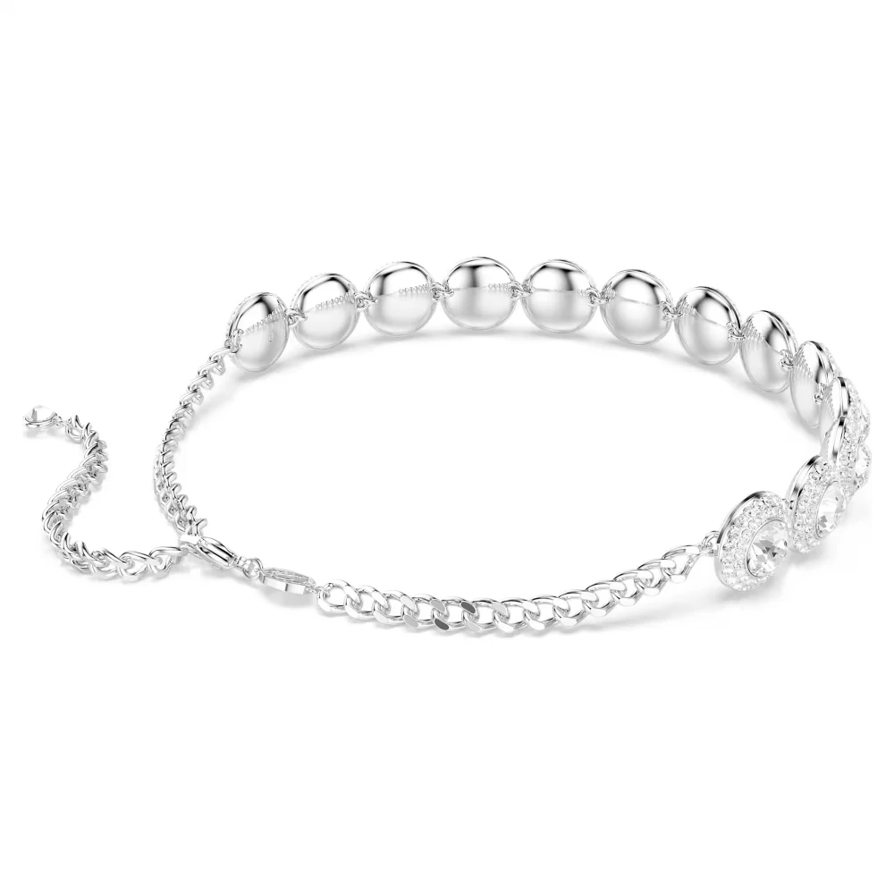 SWAROVSKI Una Angelic Τσόκερ, Στρογγυλή κοπή, Λευκό, Επιροδιωμένο 5733194