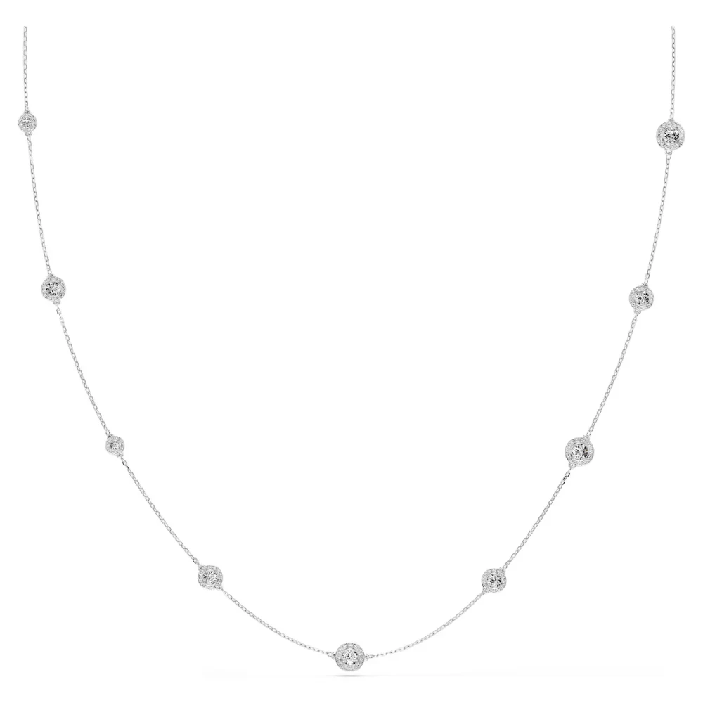 SWAROVSKI Una Angelic Κολιέ, Στρογγυλή κοπή, Λευκό, Επιροδιωμένο 5733197