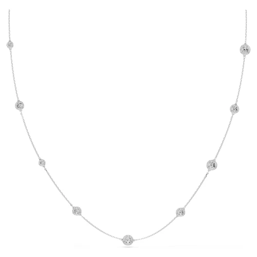 SWAROVSKI Una Angelic Κολιέ, Στρογγυλή κοπή, Λευκό, Επιροδιωμένο 5733197