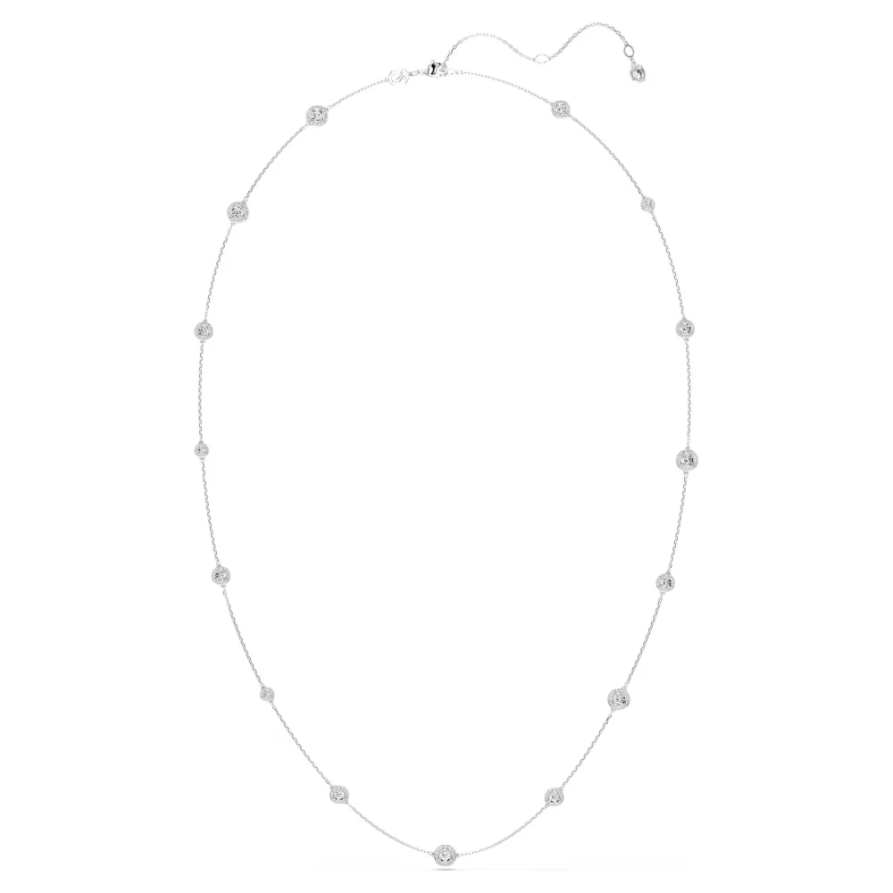 SWAROVSKI Una Angelic Κολιέ, Στρογγυλή κοπή, Λευκό, Επιροδιωμένο 5733197