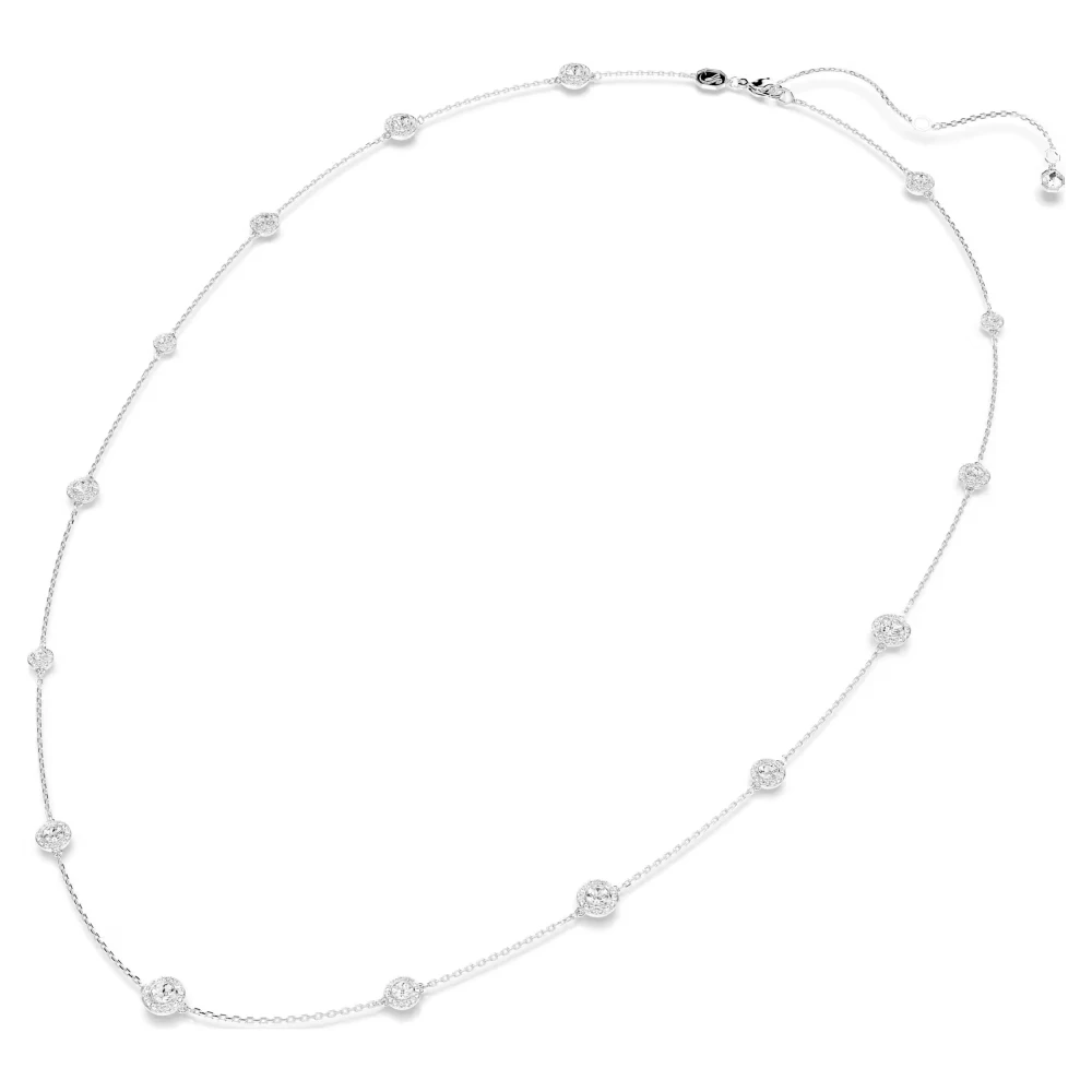 SWAROVSKI Una Angelic Κολιέ, Στρογγυλή κοπή, Λευκό, Επιροδιωμένο 5733197