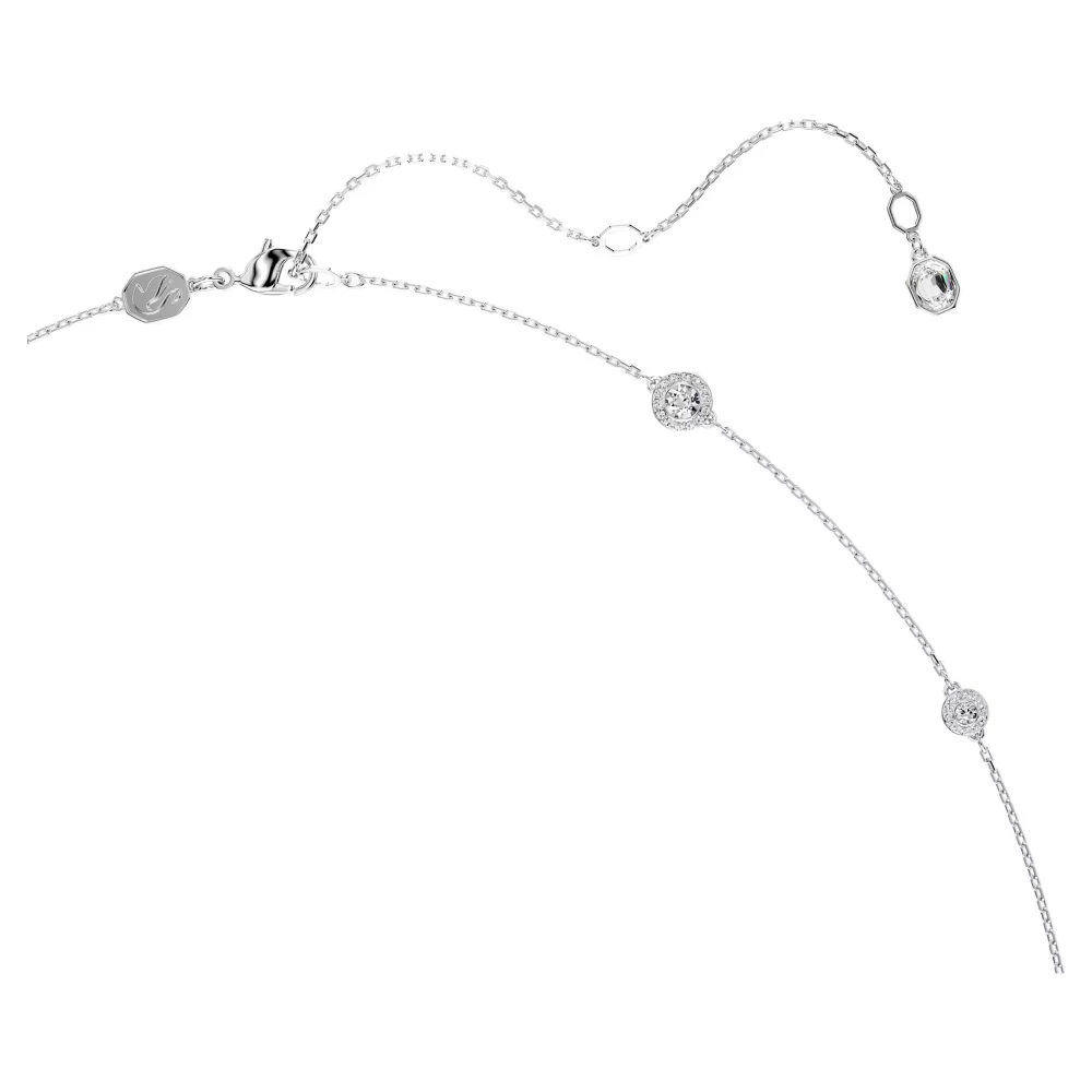 SWAROVSKI Una Angelic Κολιέ, Στρογγυλή κοπή, Λευκό, Επιροδιωμένο 5733197